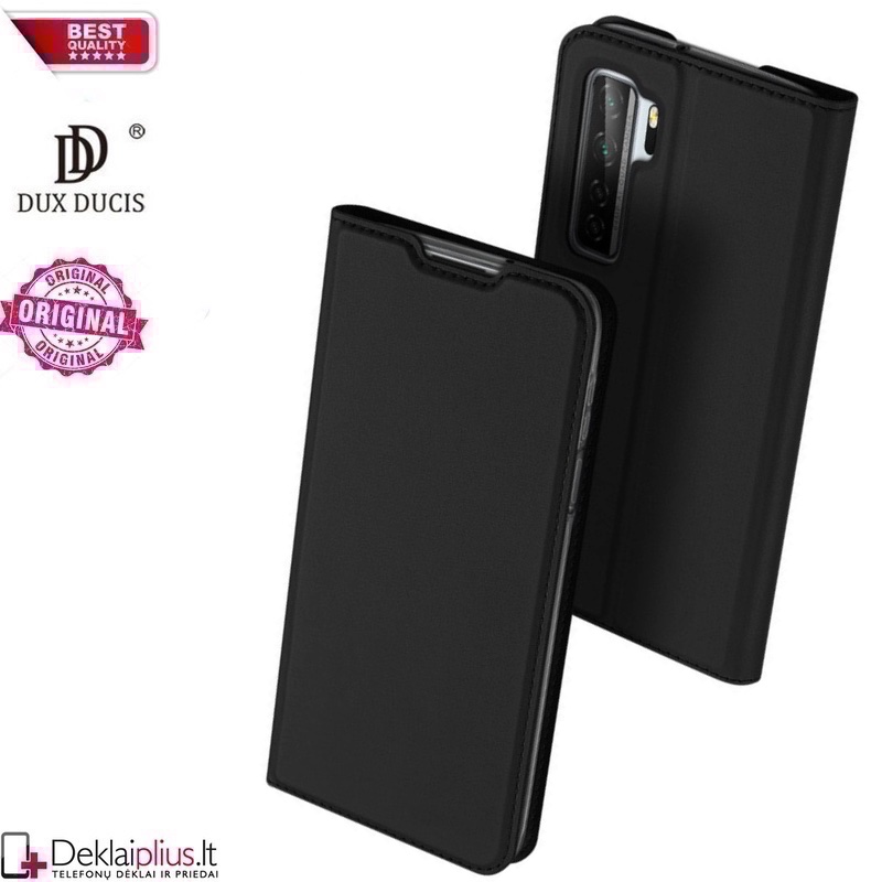 Dux Ducis dirbtinės odos atverčiamas dėklas - juodas (Huawei P40 Lite 5G) Dux Ducis dirbtinės odos atverčiamas dėklas - juodas (Huawei P40 Lite 5G)